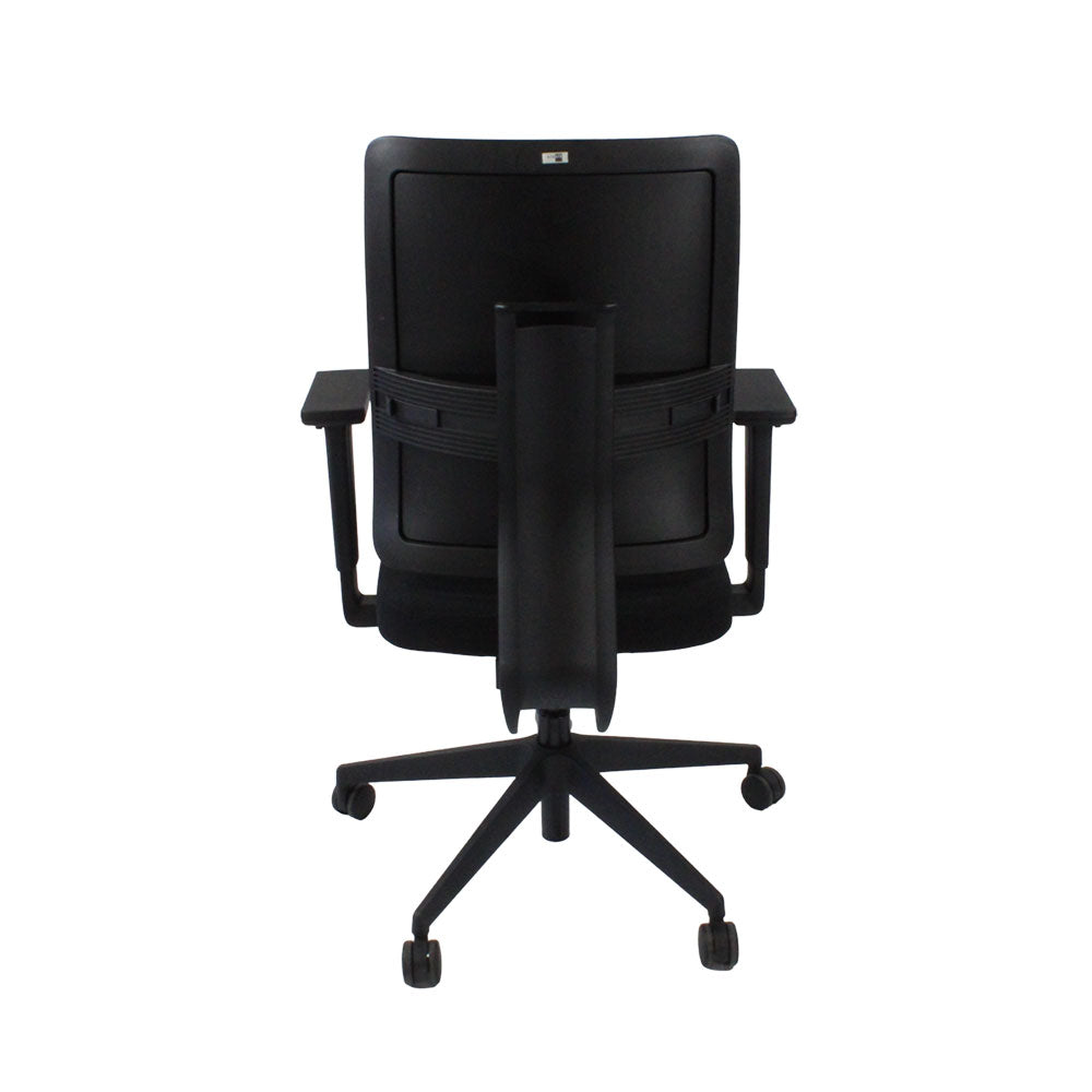 Viasit: Toleo Move Upholstered Back Task Chair In Black Leather - Refurbished