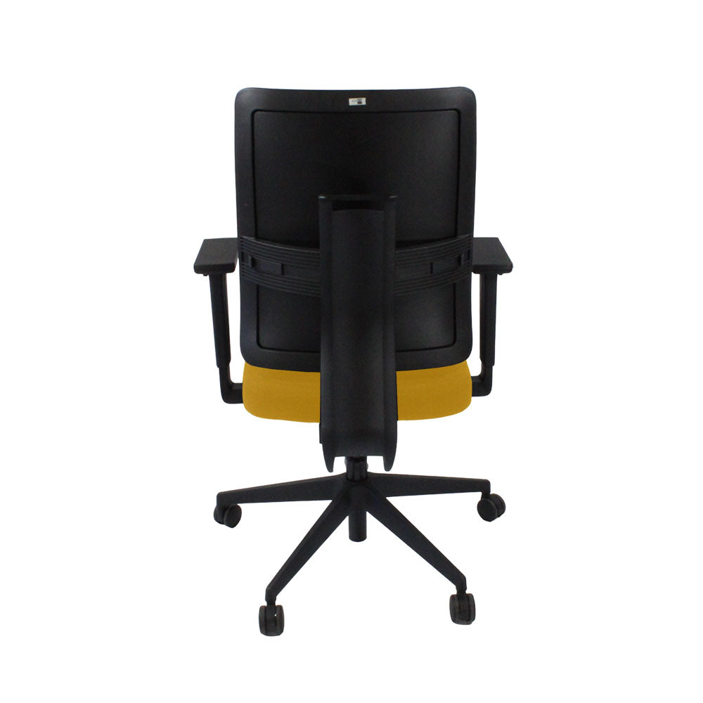 Viasit: Toleo Move Upholstered Back Task Chair In Yellow Fabric - Refurbished