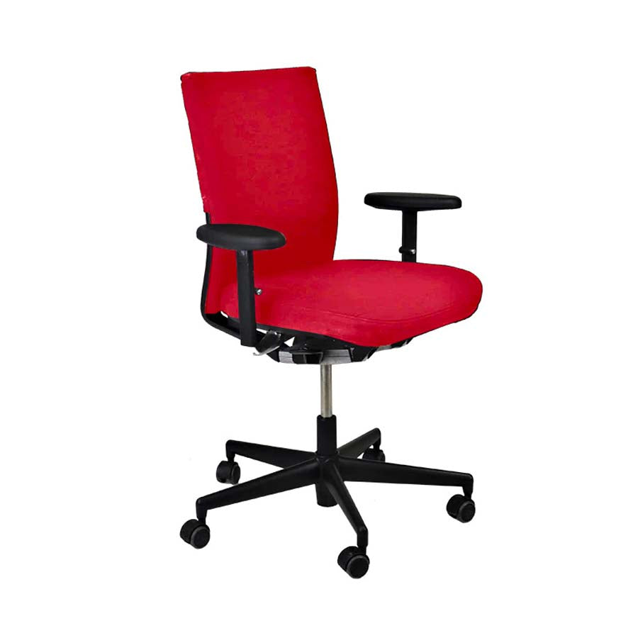 Vitra: Axess-bureaustoel in rode stof - Gerenoveerd