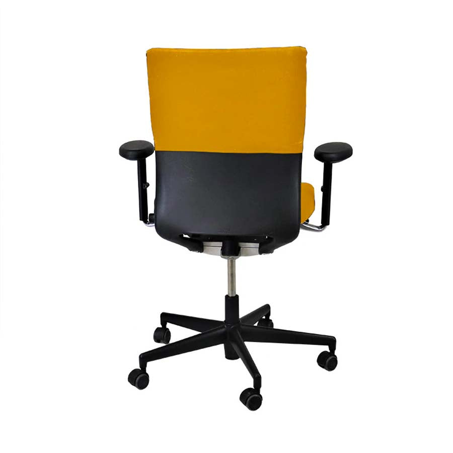Vitra: Axess-bureaustoel in gele stof - Gerenoveerd